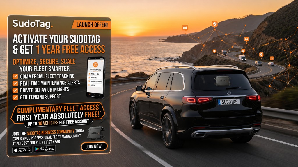 Activate your SudoTag and get 1 year free fleet access